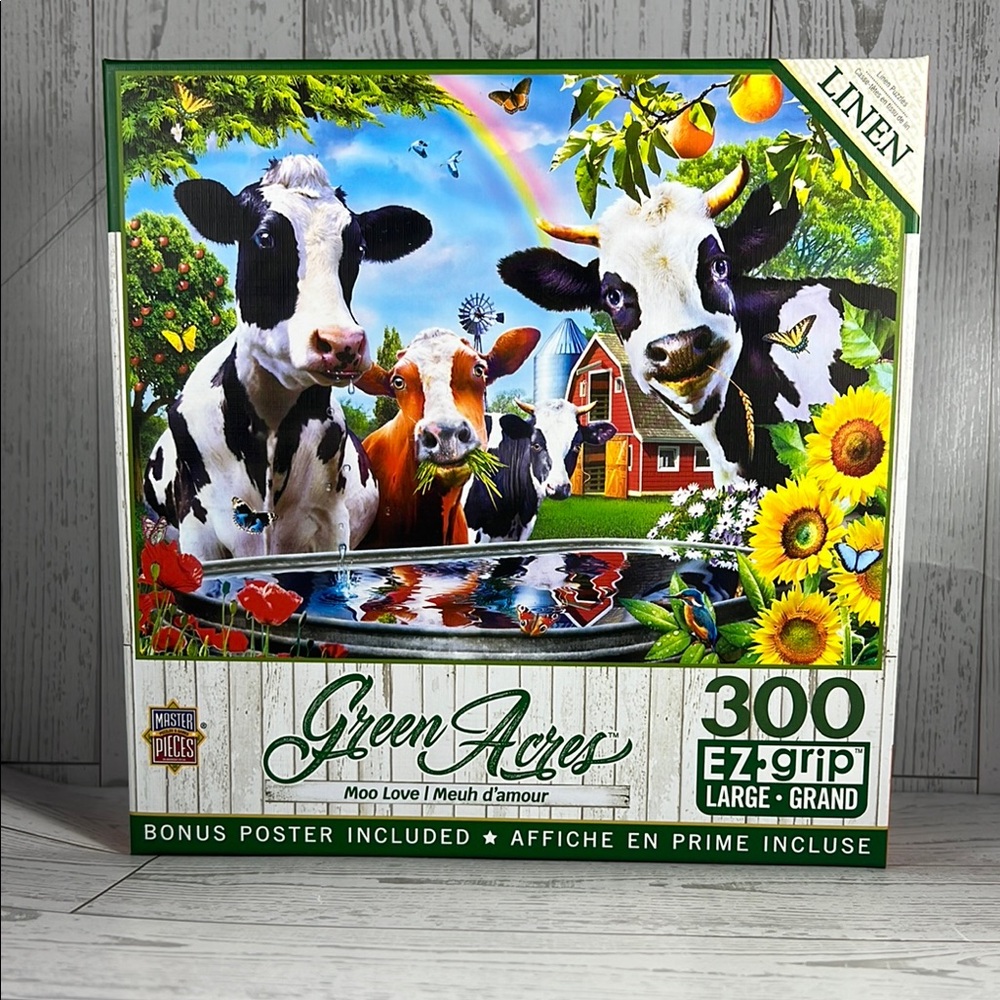 Masterpieces Green Acres 300-Piece Linen Puzzle